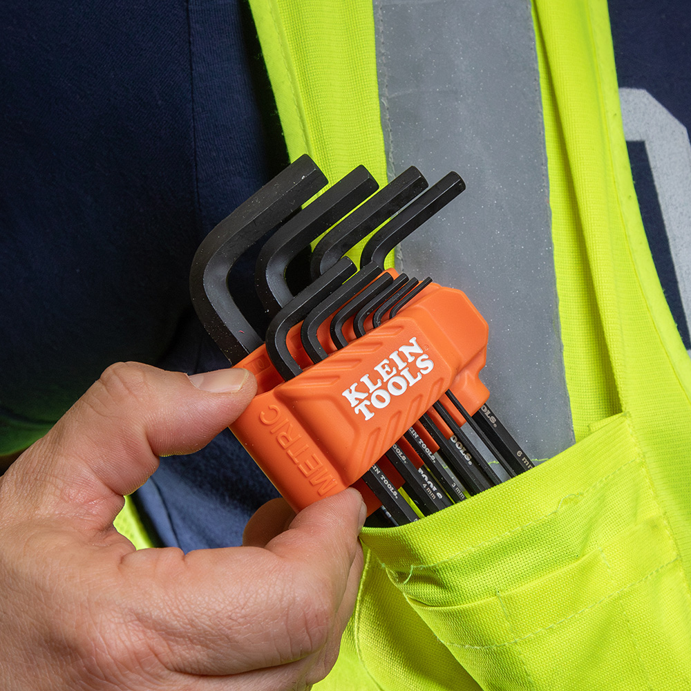 L-Style Long Hex Key Set, SAE and Metric, 22-Piece
