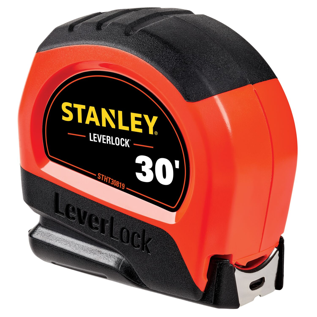 STANLEY 30FT HI-VIS LEVERLOCK TAPE