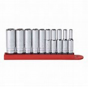 10 Pc. 1/4 Drive 6 Point Deep SAE Socket Set