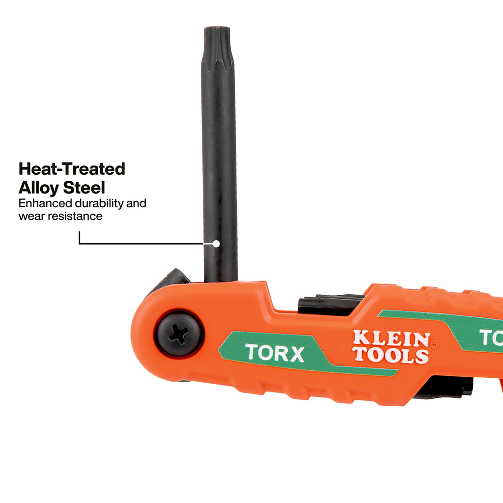 Compact Folding Hex Key Set, 8-Key, Torx® Sizes