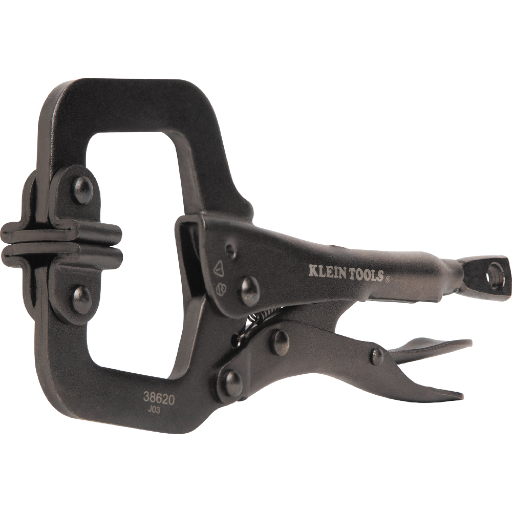 C-Clamp Locking Pliers With Swivel Jaws, 6-Inch