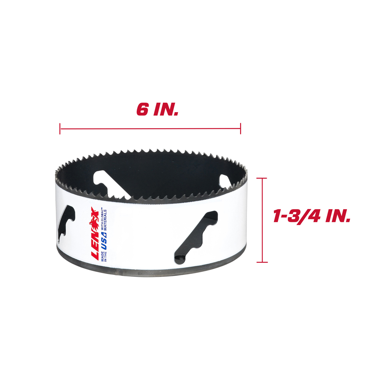 LENOX Bi-Metal Speed Slot Hole Saw With T3 Technology, 6", Red