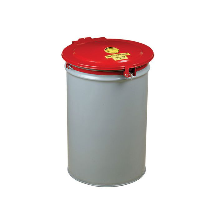 Drum Cover With Vent and Gasket for 55 Gallon Drum, Self-Latching, Steel, Red - 26753