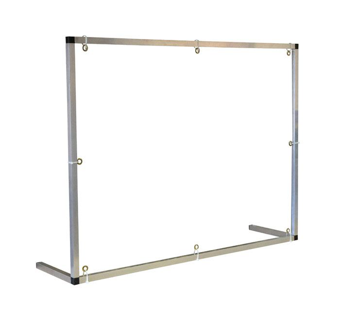 3' X 4' Counter/Desktop Workspace Cough and Sneeze Guard, PVC in Aluminum Frame - 15611