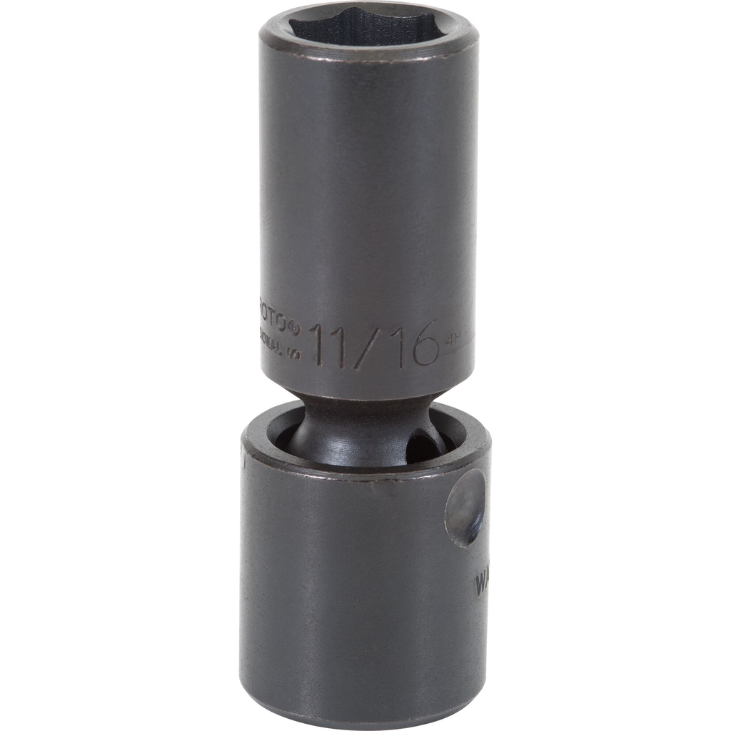 Proto® 1/2" Drive Deep Universal Impact Socket 11/16" - 6 Point 1/ea
