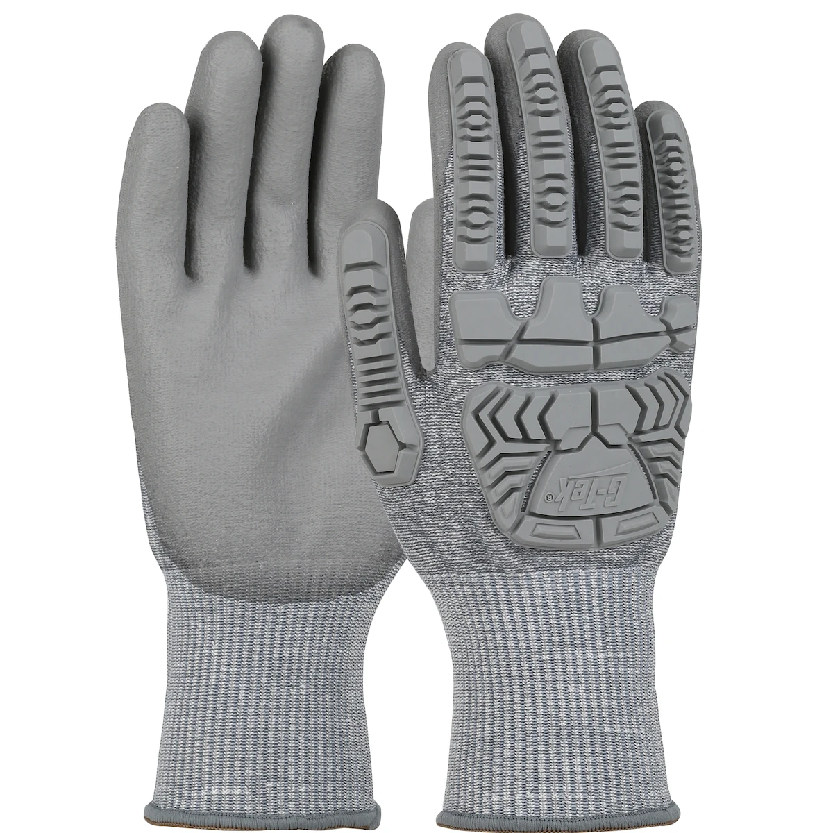 G-Tek® 710HGUB  Hi Performance Glove, Size L, Gray, ANSI A4