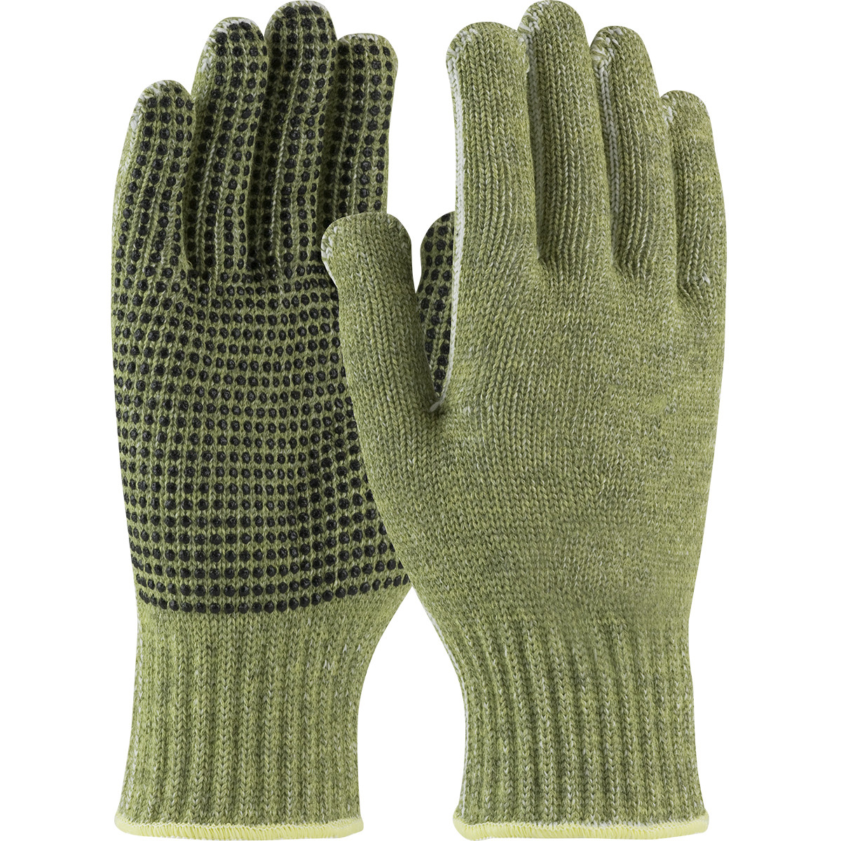 Kut Gard® 08-KA740PD Economy Weight Cut Resistant Gloves, Size M, Green, ANSI A4