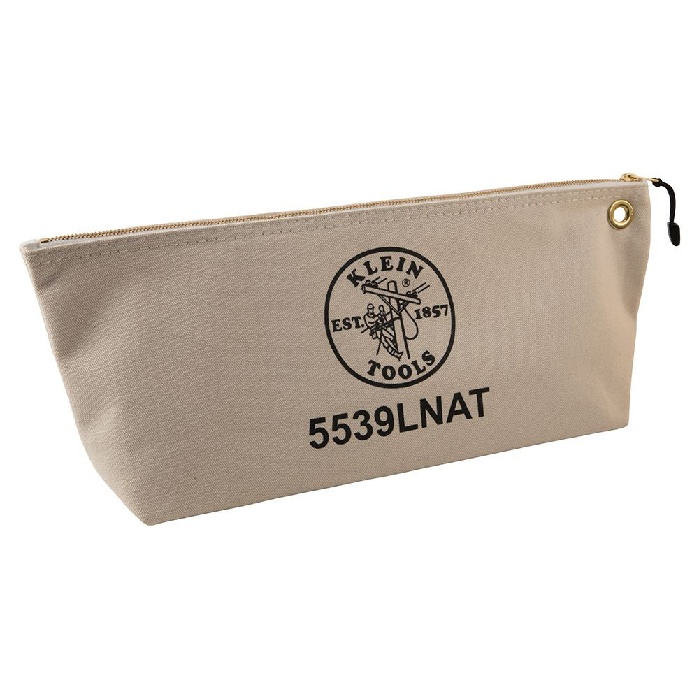 Klein Canvas Bag with Zipper, Large Natural