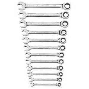 12 Pc. Open End Ratcheting Wrench Set Metric