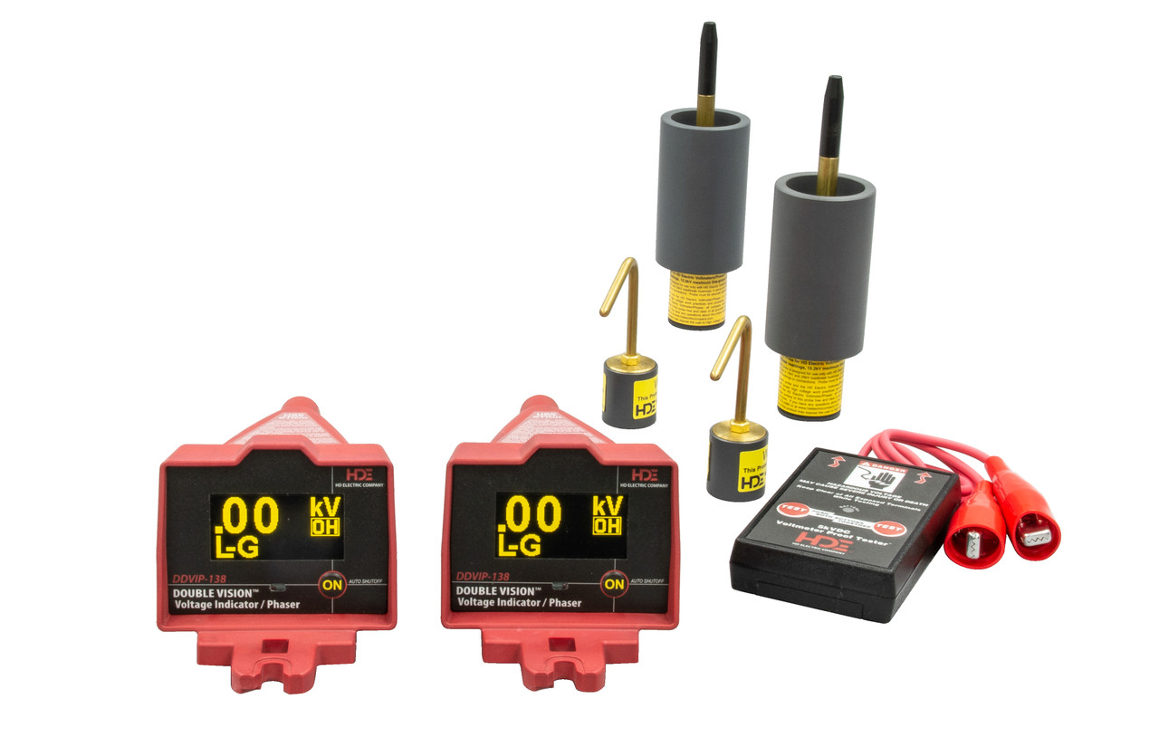 GREENLEE Double Vision® Dual Display Wireless Voltage Indicating Phaser 100V-138kV, OH/UG Kit 1
