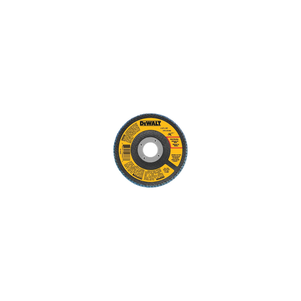 DEWALT 60 Grit Zirconia T29 Flap Disc, 4-1/2-Inch X 5/8-11-Inch