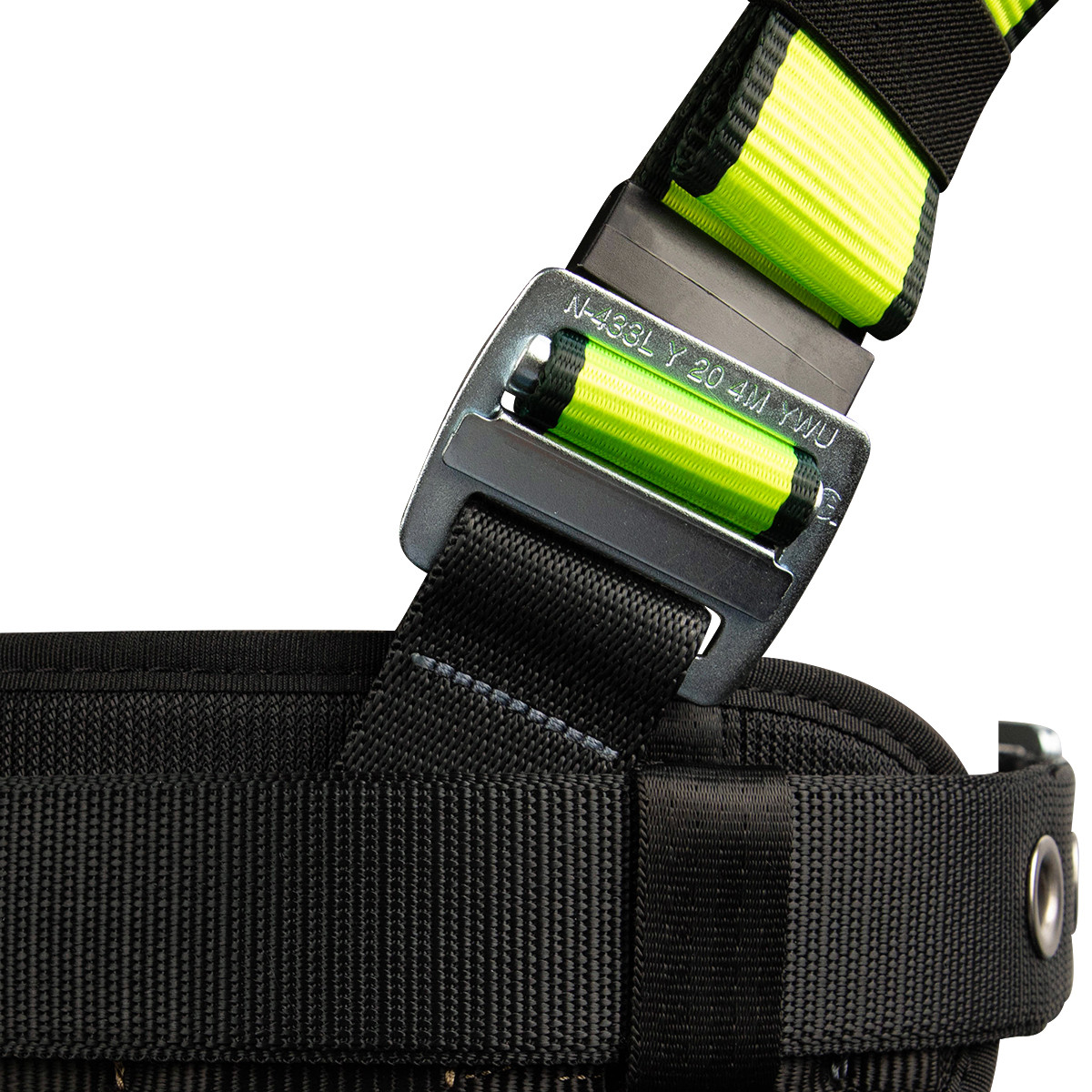 SafeWaze PRO Construction Harness: 1D, QC Chest, TB Legs, Fixed Waist Pad  (L)
