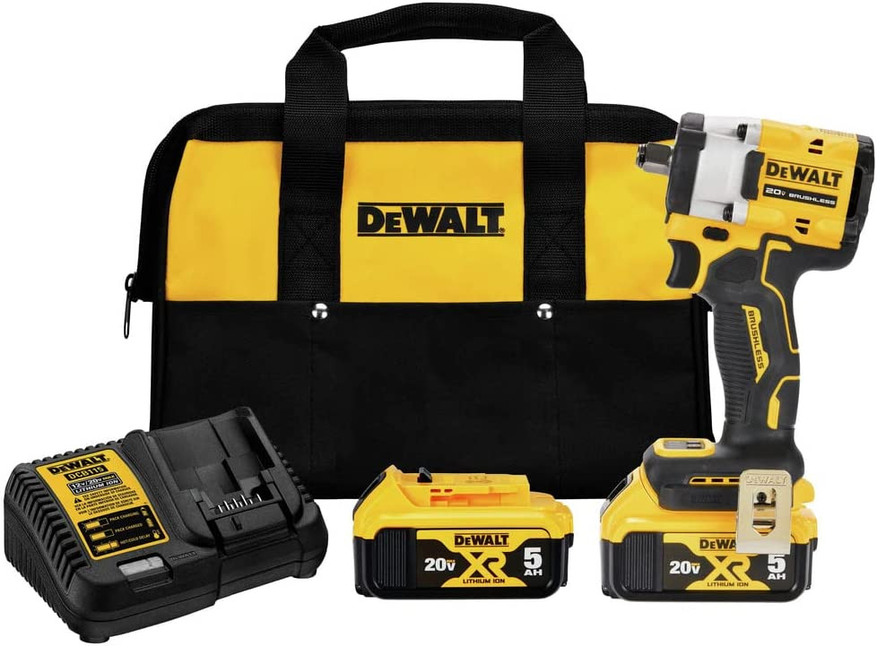 DEWALT ATOMIC 20V MAX* 1/2 in. Cordless Impact Wrench with Hog Ring Anvil Kit