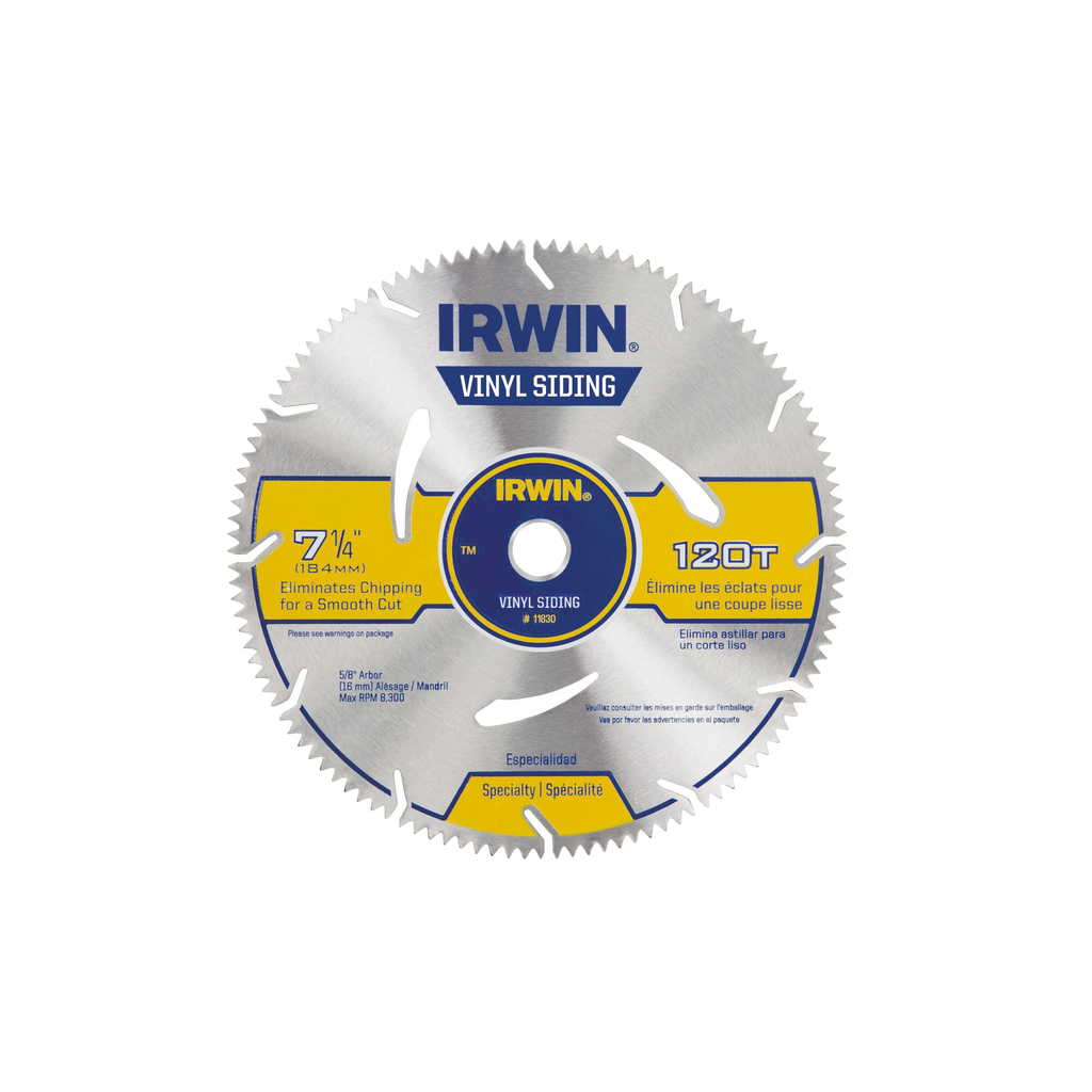 IRWIN SAW BLD 7-1/4" 120T VINYL CUTTING BULK