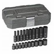 20 Pc. Impact Socket Set SAE 1/4" Drive