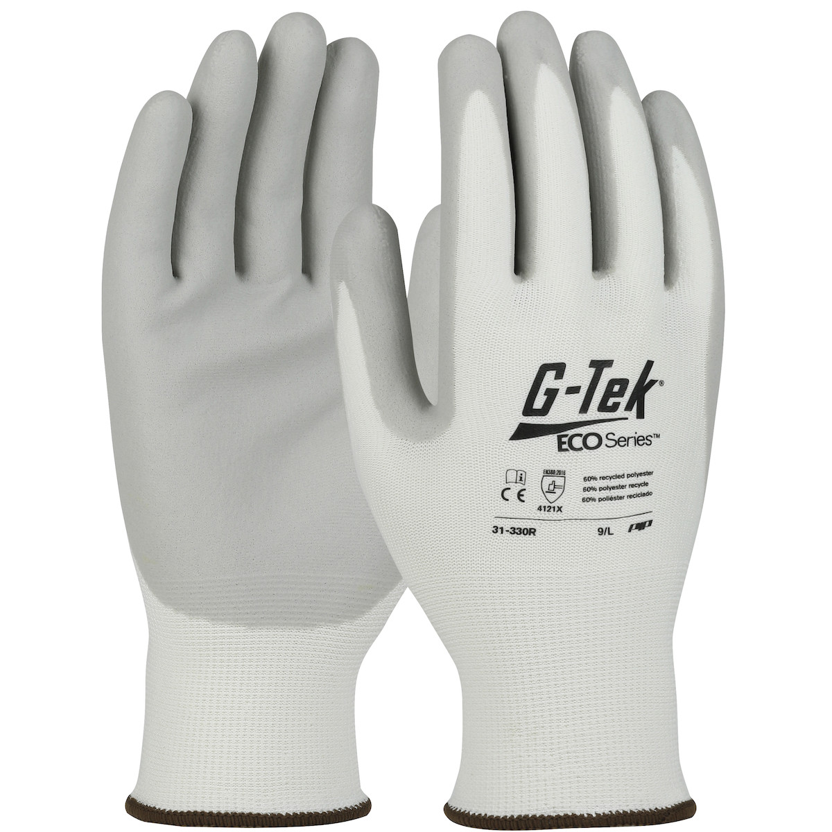 G-Tek® ECO Series™ 31-330R  SeamlessGlove Coated, Size XS, White