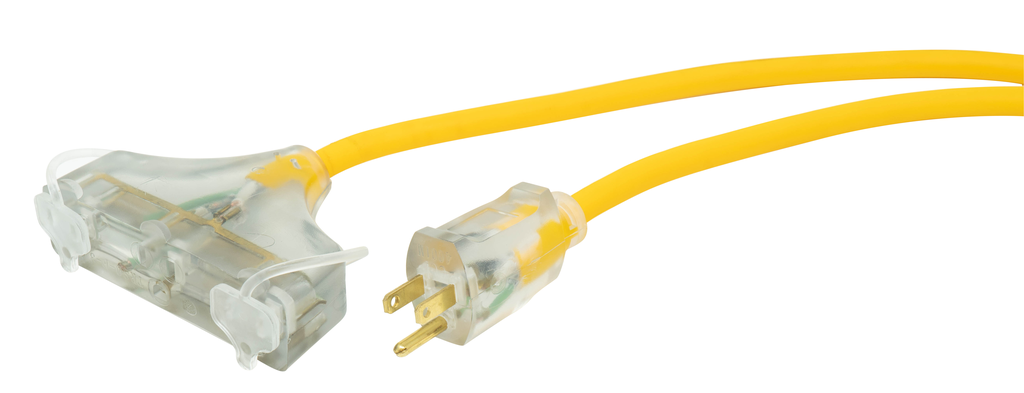 Southwire 50ft 12/3 SJEOOW Polar/Solar®  Three-Way Power Block (Yellow) 6/BX