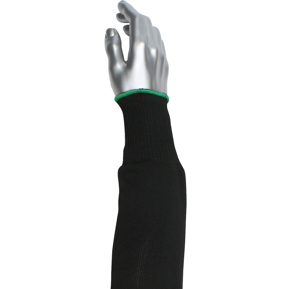 Kut Gard® S10HTP/2BK-EW-ES6  Cut Resistant Sleeve, Size 22", Black, ANSI A2