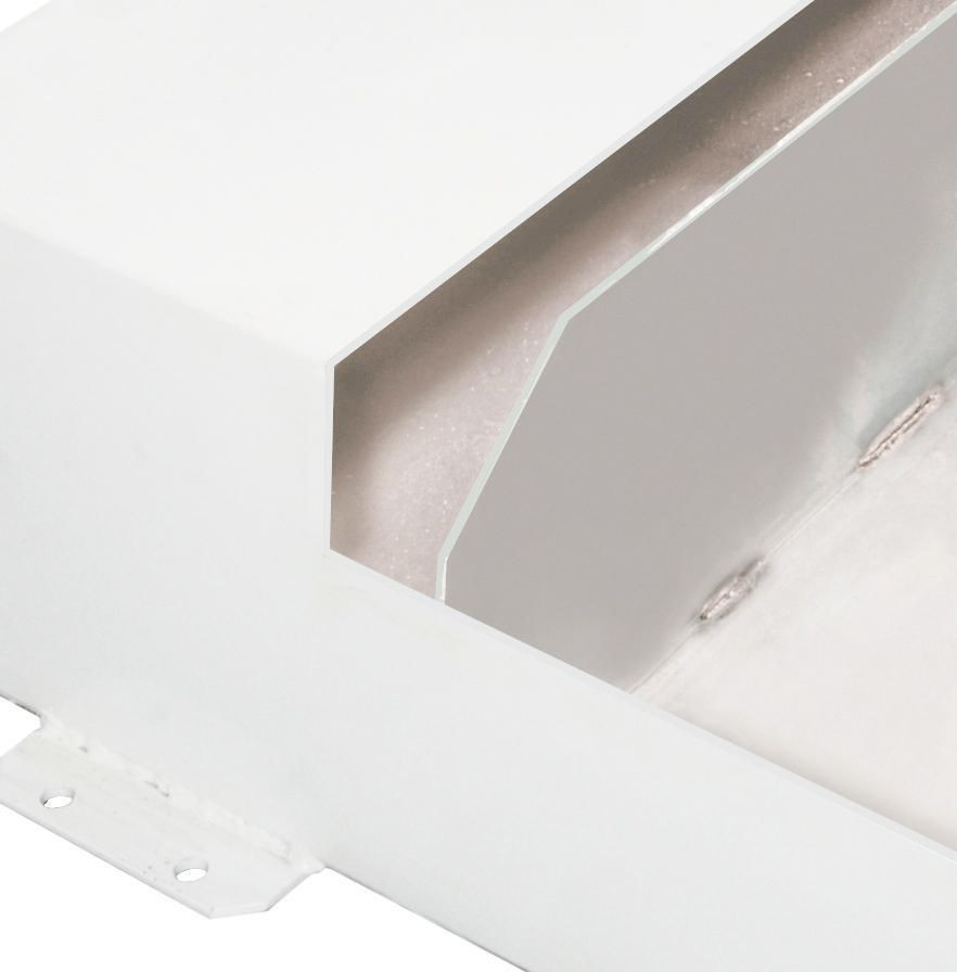 JOBOX 100 Gallon White Rectangular Steel Liquid Transfer Tank for Trucks