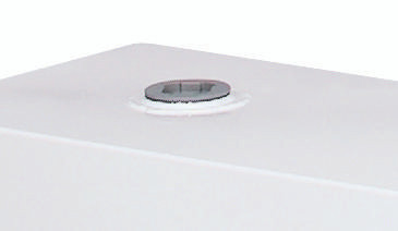 JOBOX 100 Gallon White Rectangular Steel Liquid Transfer Tank for Trucks