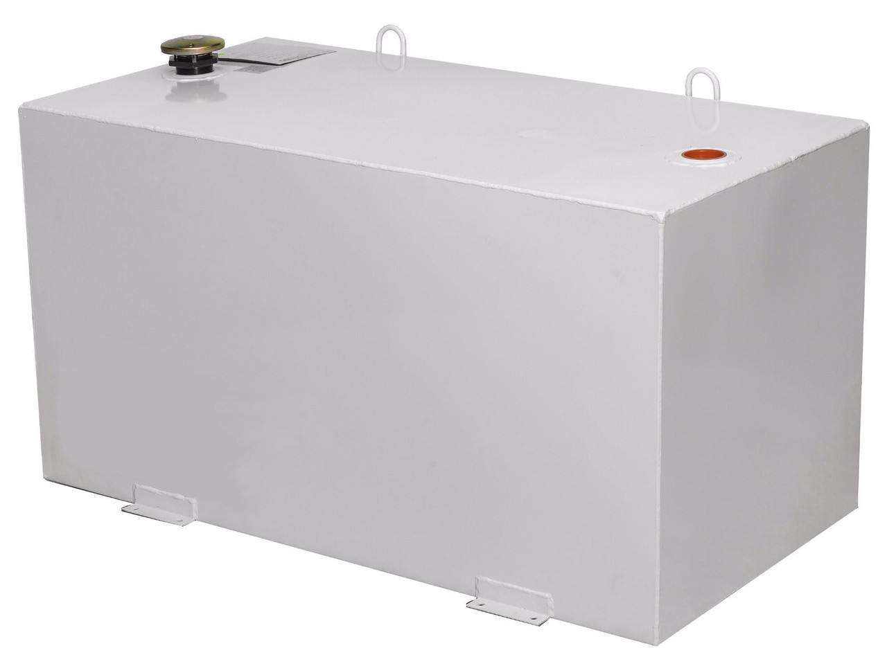JOBOX 100 Gallon White Rectangular Steel Liquid Transfer Tank for Trucks