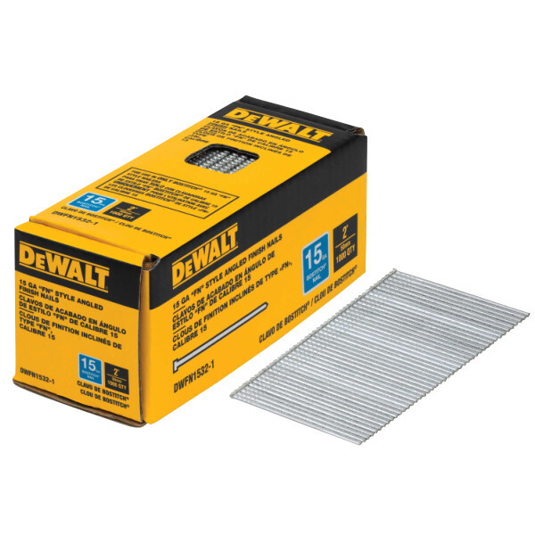 DEWALT 15Ga, 2In "Fn" Style Finish Nails 1M