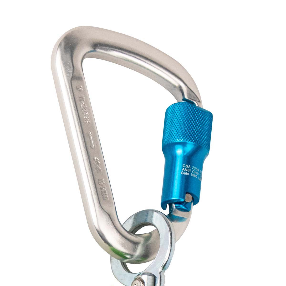 SafeWaze Latitude 6' Single Web SRL: Alu Carabiner, Alu Rebar Hook