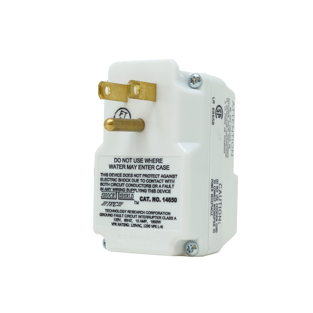 Southwire 15A USER ATTACHABLE GFCI PLUG (manual reset) WHITE 6/BX