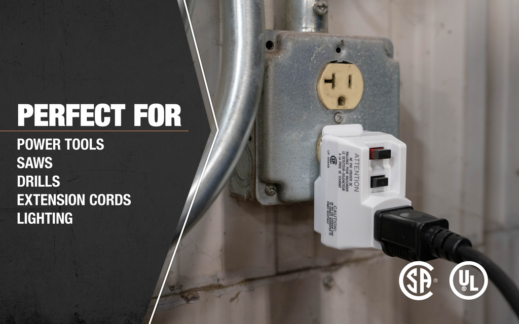 Southwire 15A USER ATTACHABLE GFCI PLUG (manual reset) WHITE 6/BX