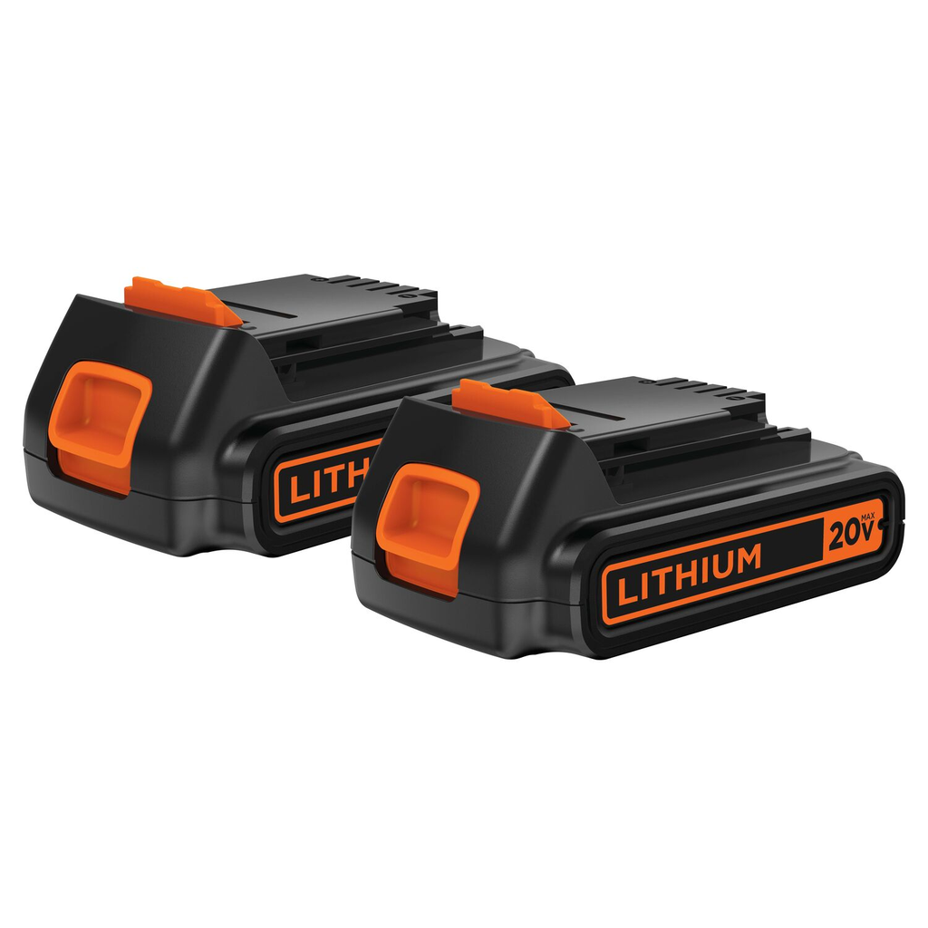 BLACK+DECKER Double Pack 20V Lithium Ion Battery - 1.5 Ah in Plain Brown Box