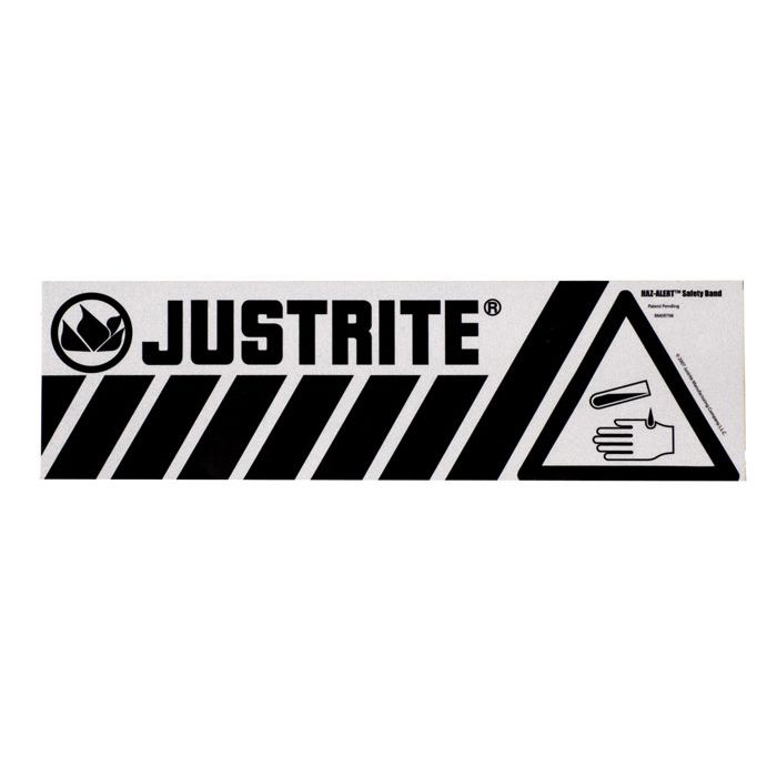 Bottom Acid Band Warning Label for Safety Cabinets, Small, Haz-Alert™ - 29009