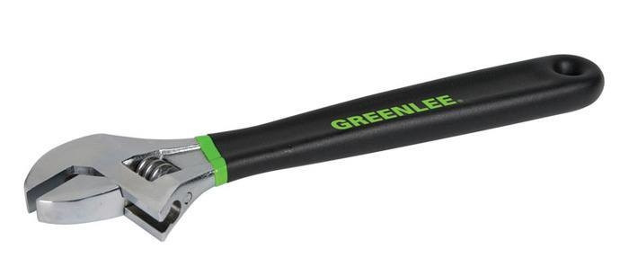 GREENLEE Adjustable Wrench Dipped Handle 12"