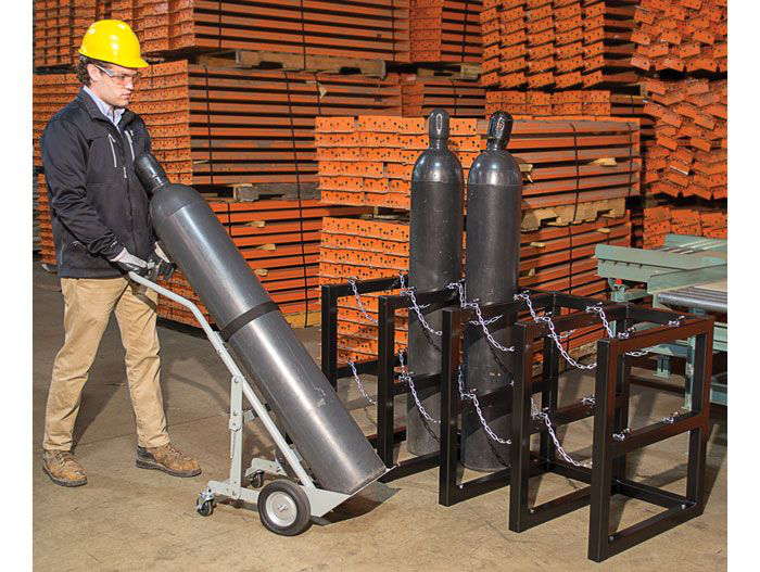 4 Wide by 2 Deep, Gas Cylinder Storage Rack, 8 Cylinder Capacity, Steel - 35150