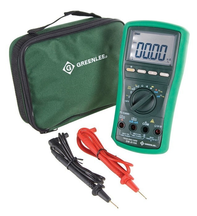 GREENLEE 10,000-Count Digital Multimeter, 1000V, 10A (DM-810A)