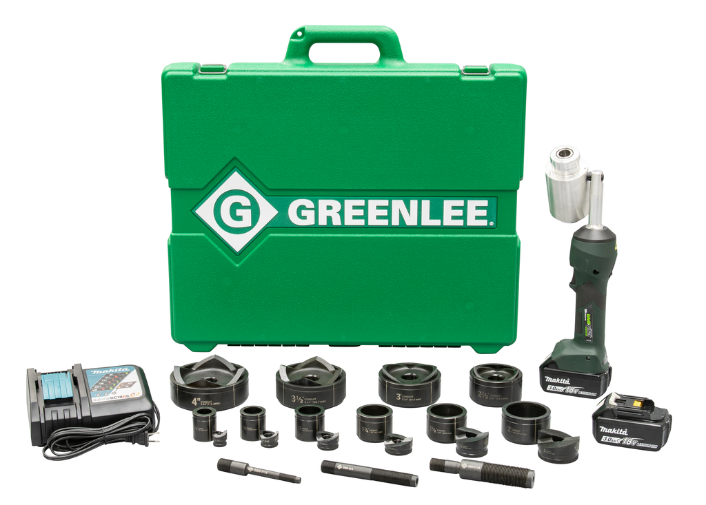 GREENLEE Intelli-PUNCH Battery-Hydraulic Knockout Kit w/ Slug-Buster(R) 1/2" - 4"