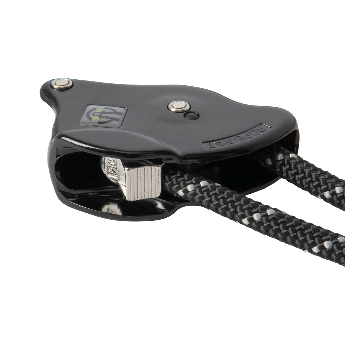 SAFEWAZE 6.5' Rope Positioning Lanyard: Rope Adjuster, No Connectors (B&W)