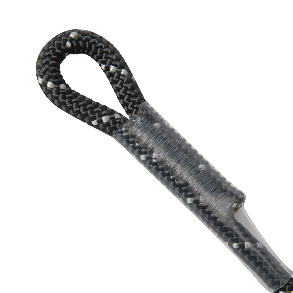SAFEWAZE 6.5' Rope Positioning Lanyard: Rope Adjuster, No Connectors (B&W)