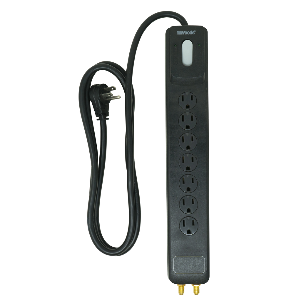 Woods SURGE, PROTECTOR 7-OUT 1780J 4' CORD 6/BX