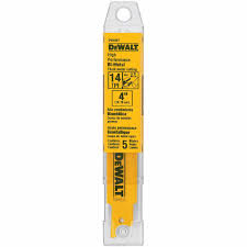 DEWALT Reciprocating Saw Blades, Straight Back, 4-Inch, 18 Tpi, 5-Pack