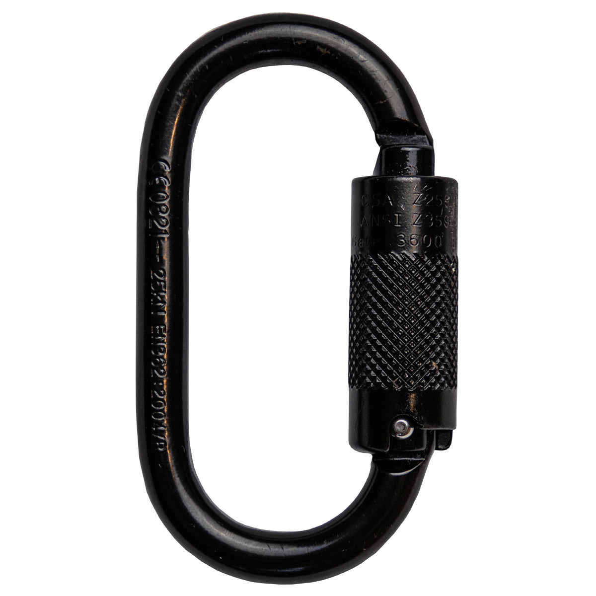 SafeWaze Oval Steel Triple Lock Carabiner