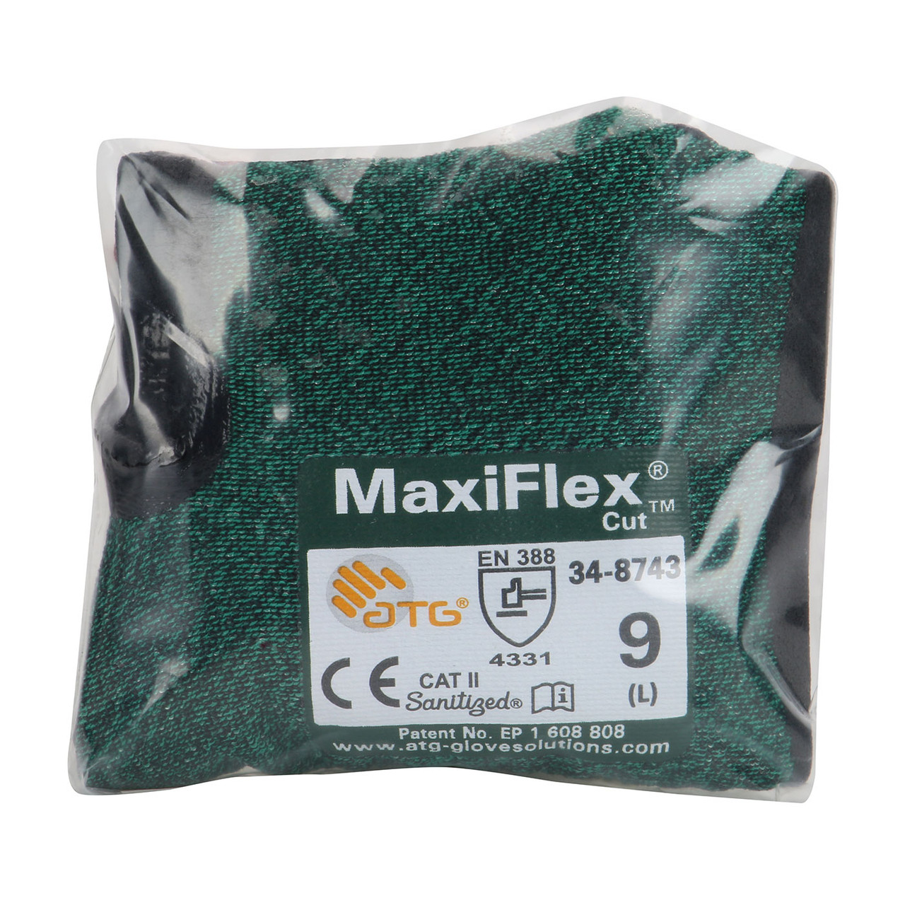 MaxiFlex® Cut™ 34-8743V  Cut Resistant Gloves, Size S, Green, ANSI A2