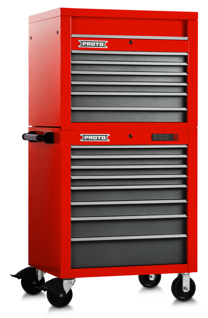 PROTO Roll Cab 34 In 8 Dwr Red/Grey