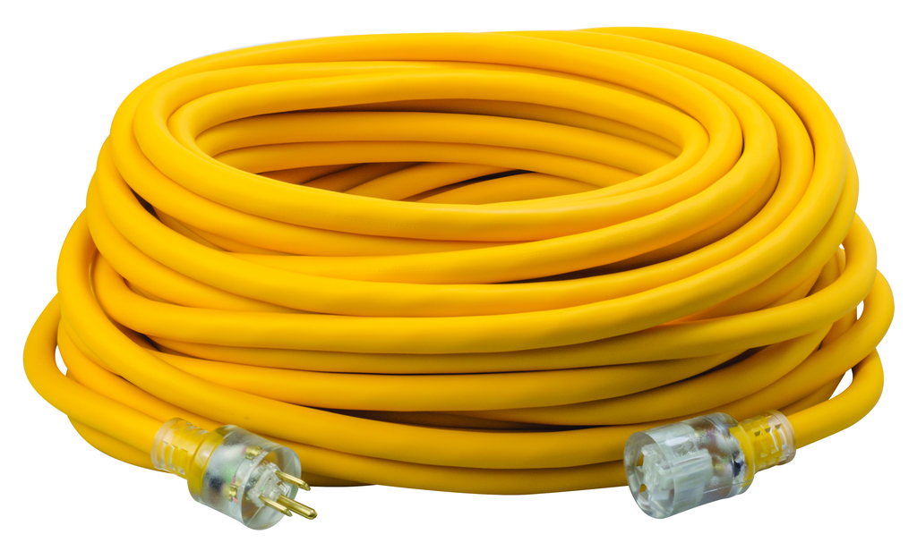 Southwire 100ft 12/3 SEOOW Polar/Solar® Standard Extension Cord (Yellow) 3/BX