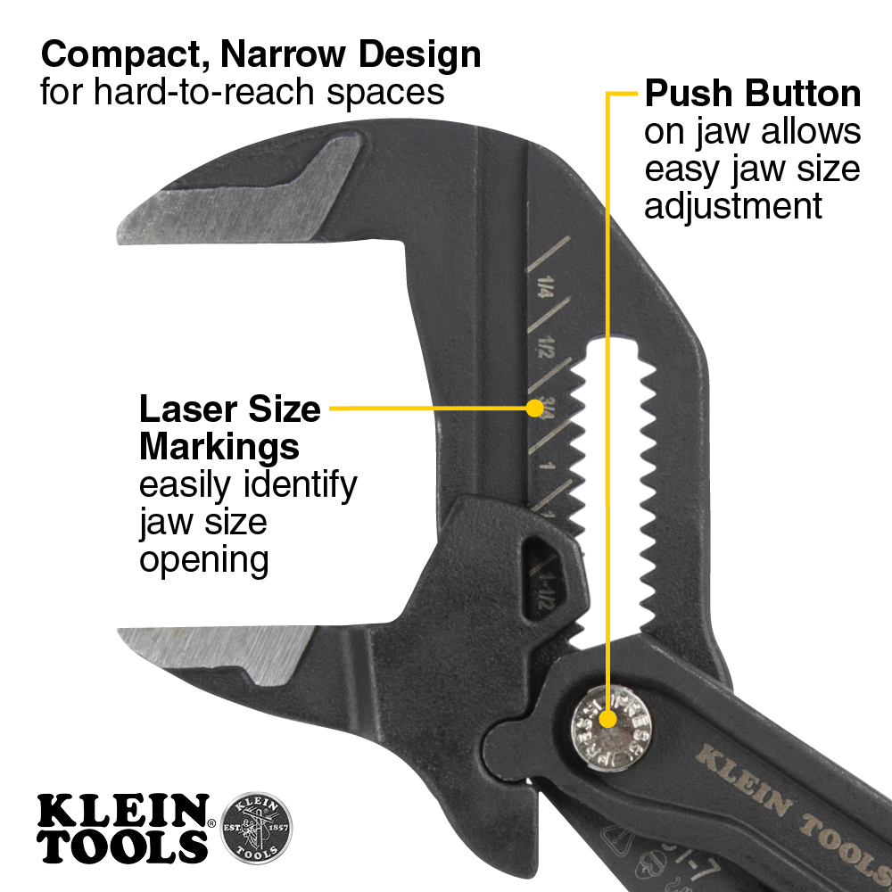 Compact Plier Wrench, 7-Inch