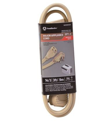 Southwire CORD, A/C 14/3 3' SPT-3 BEIGE 36/BX