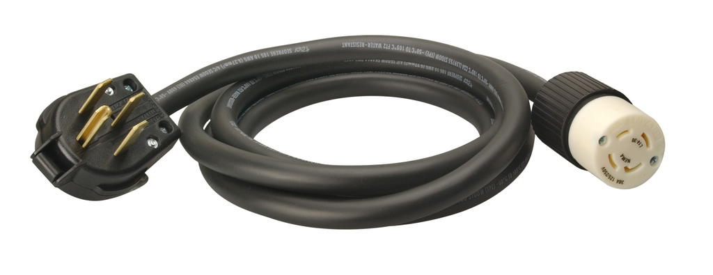 Southwire 10ft 10/4 SEOOW Black 14-50P to L14-30R 1/EA