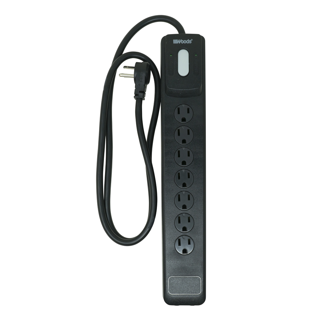 Woods SURGE, PROTECTOR 7-OUT COAX 2480J 6' RS 6/BX