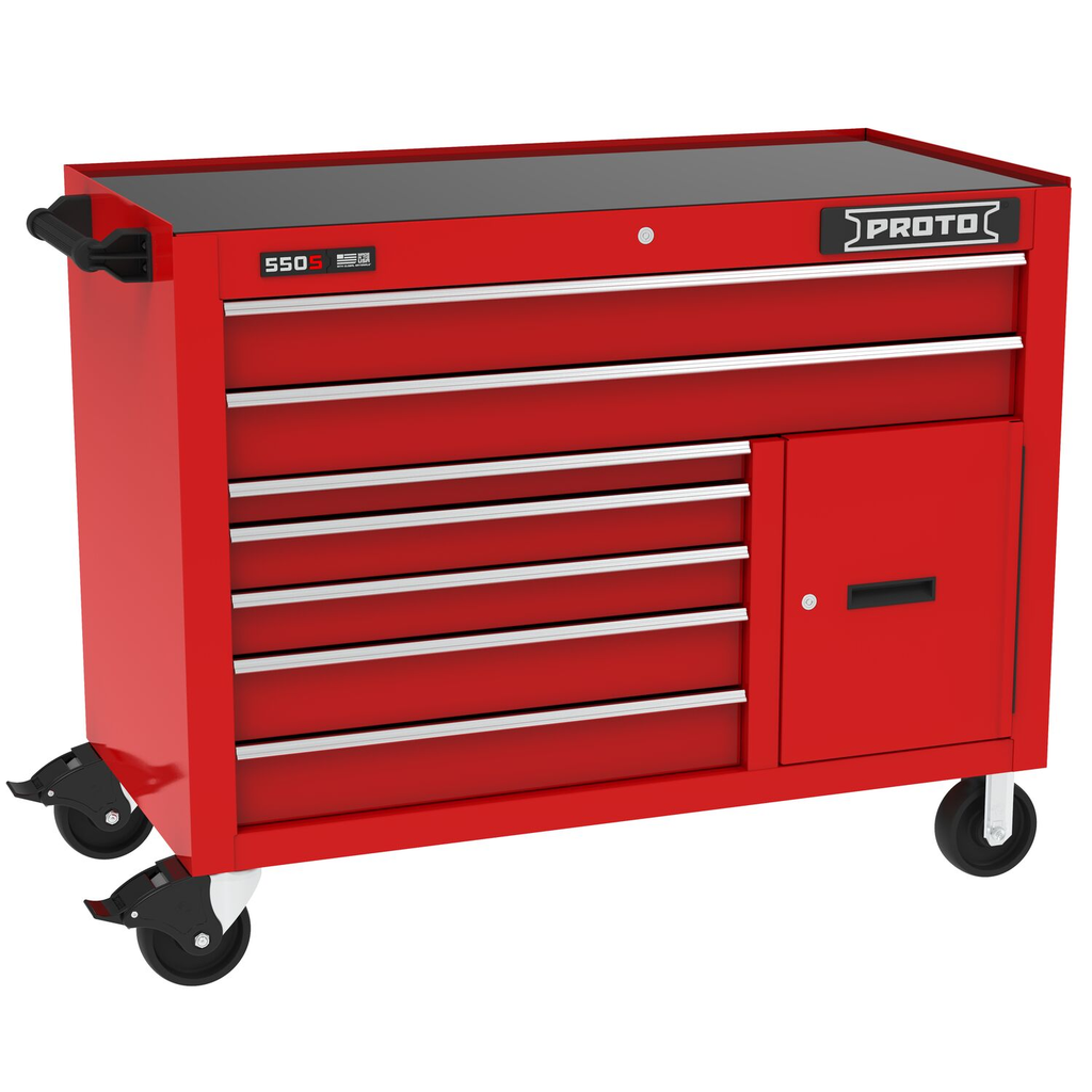 WRKSTATION 50 IN 7 DWR GL RED