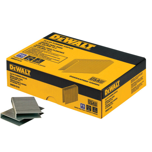 DEWALT 15.5 Gauge, 1/2" Crown, 2" Hardwood Flooring Staples