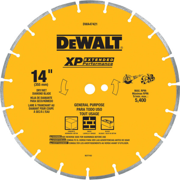 DEWALT 14-In Segmented Rim Gp B